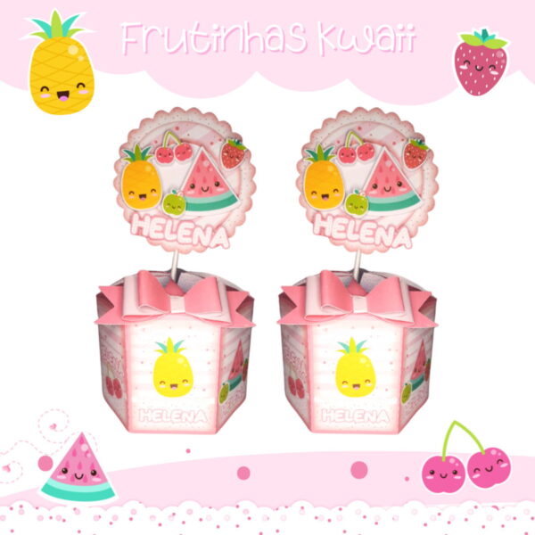 Kit Festa Frutas Kwaii - Arquivo Digital - Imagem 3