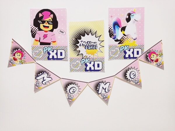 Kit Festa PKXD Rosa Menina - Arquivo Digital - Imagem 2