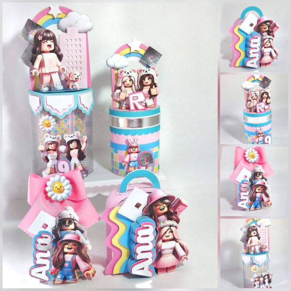 kit festa roblox menina studio e pdf papelaria