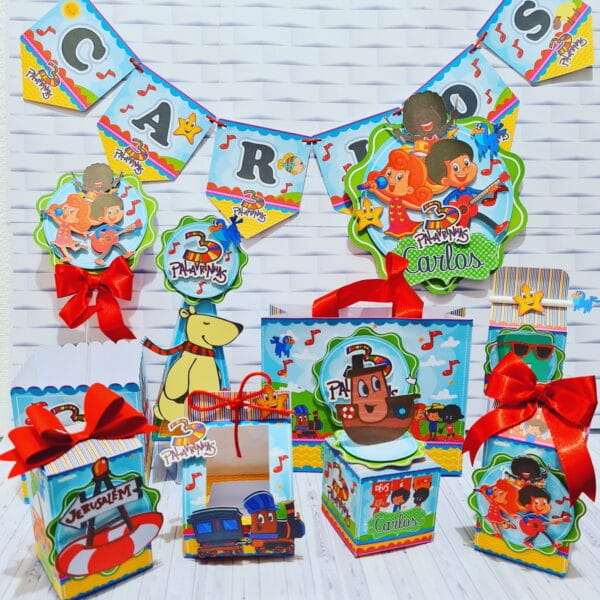 kit festa so um bolinho 3 palavrinhas arquivo digital decoracao festa pronta