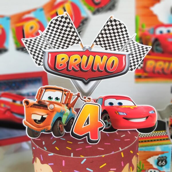 Kit Festa Só um bolinho Carros - Arquivo Digital - Imagem 3