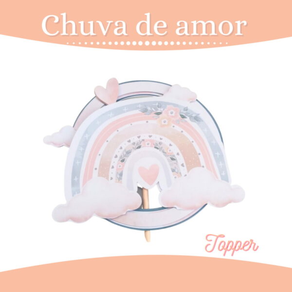 Kit Festa Só Um Bolinho Chuva De Amor - Arquivo Digital - Imagem 3