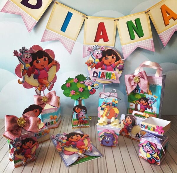 kit festa so um bolinho dora aventureira arquivo digital decoracao festa pronta
