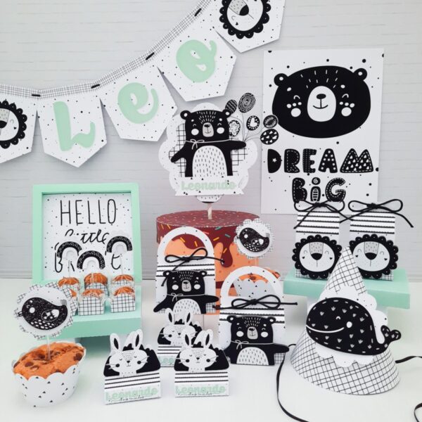kit festa so um bolinho escandinavo menino arquivo digital escandinavo menino