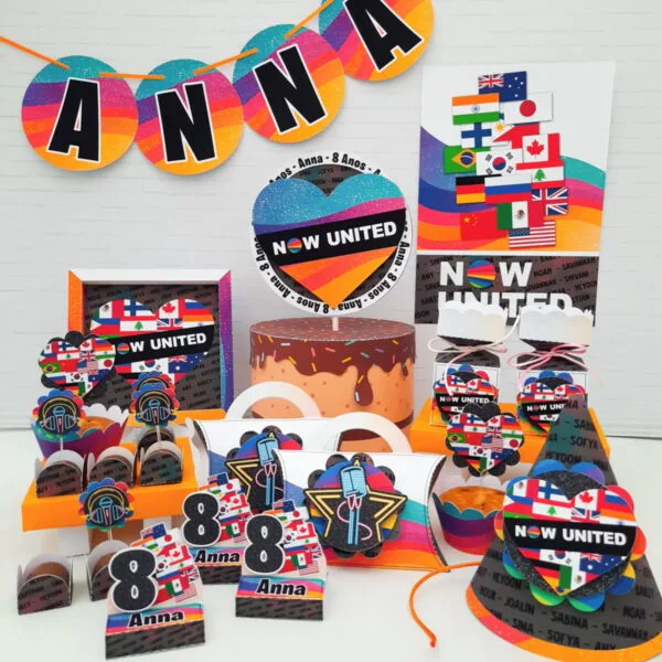 Kit Festa Só um bolinho Now United - Arquivo Digital