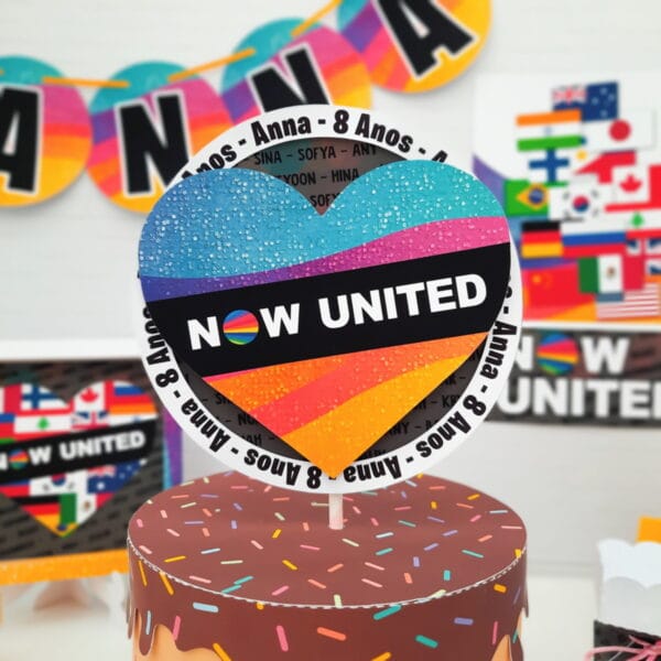 Kit Festa Só um bolinho Now United - Arquivo Digital - Imagem 4