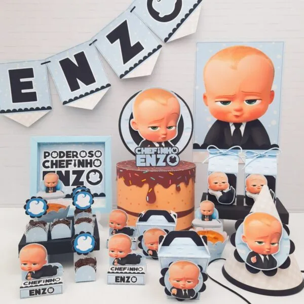 Kit Festa Só um bolinho Poderoso Chefinho - Arquivo Digital