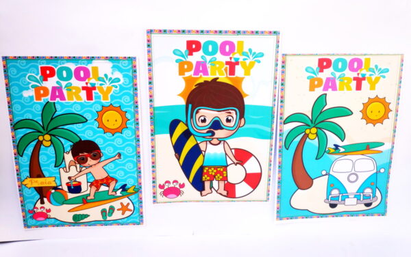 Kit Festa Só um bolinho Pool Party Menino - Arquivo Digital - Imagem 3