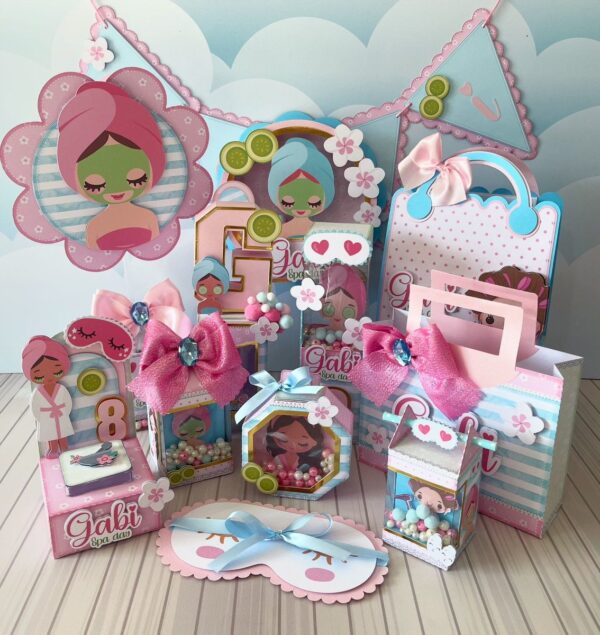 kit festa spa luxo studio e pdf decoracao festa menina 2