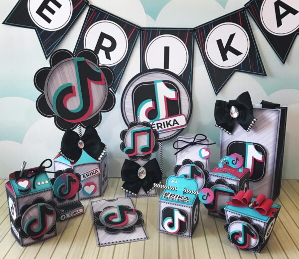 kit festa tiktok arquivo digital decoracao festa menina