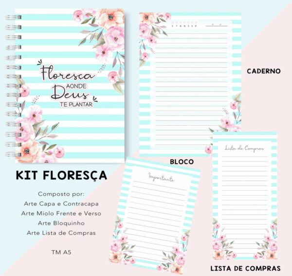 kit floresca azul arquivo digital registro de informacoes