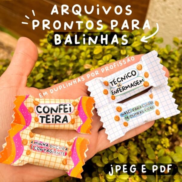 Kit Imprimível Profissões Balinha Botton Bloquinho Caneca