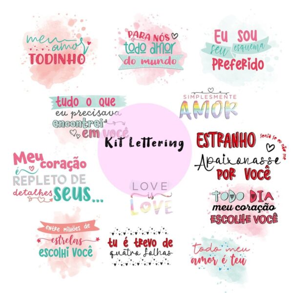 kit lettering dia dos namorados arquivo digital casal