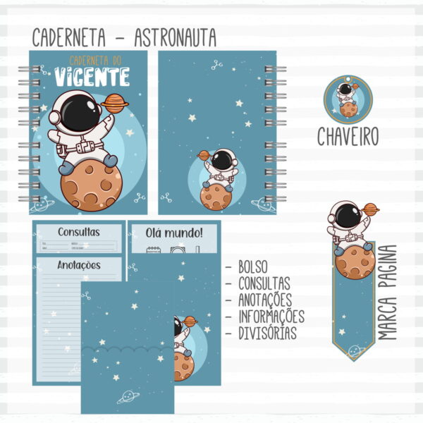 Kit Maternidade Astronauta Menino - Arquivo Digital - Imagem 4