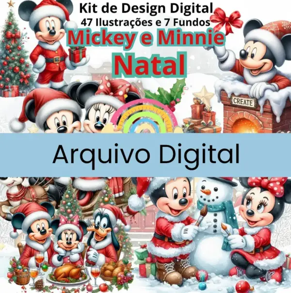 Kit Mickey Natal Png Elementos Festivos Em Alta Resolucao 2