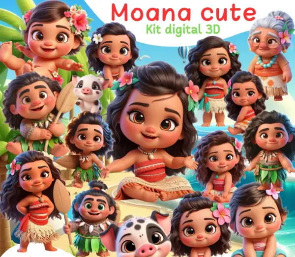 Kit Moana Para Personalizacao Em Sublimacao E Cartonagem 2