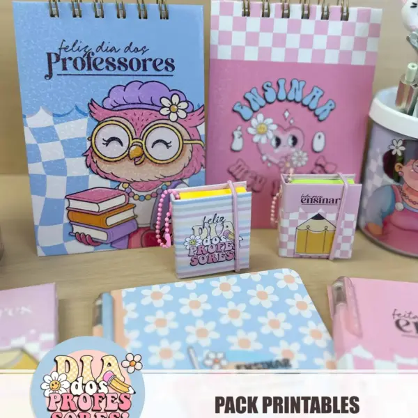 Kit Papelaria Digital Corujinha Dia dos Professores