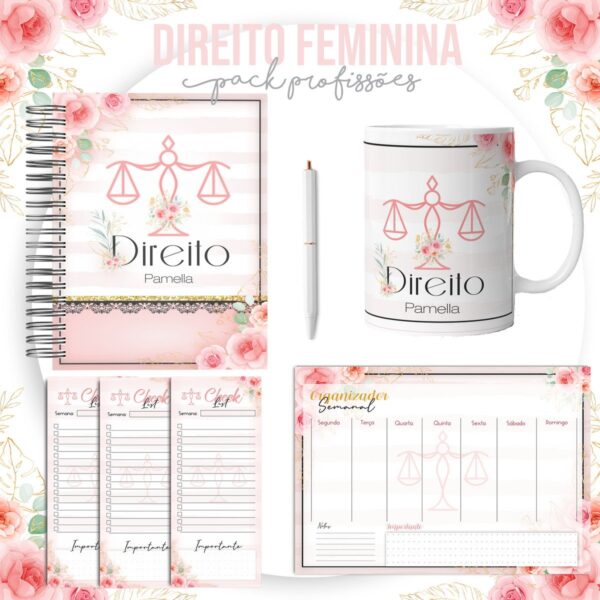 Kit para Encadernação Direito Feminino - Arquivo Digital - Imagem 2