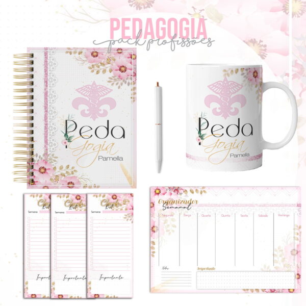 kit para encadernacao pedagogia arquivo digital capa agenda