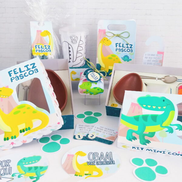 kit pascoa dinossauros arquivo digital papel e scrapbook