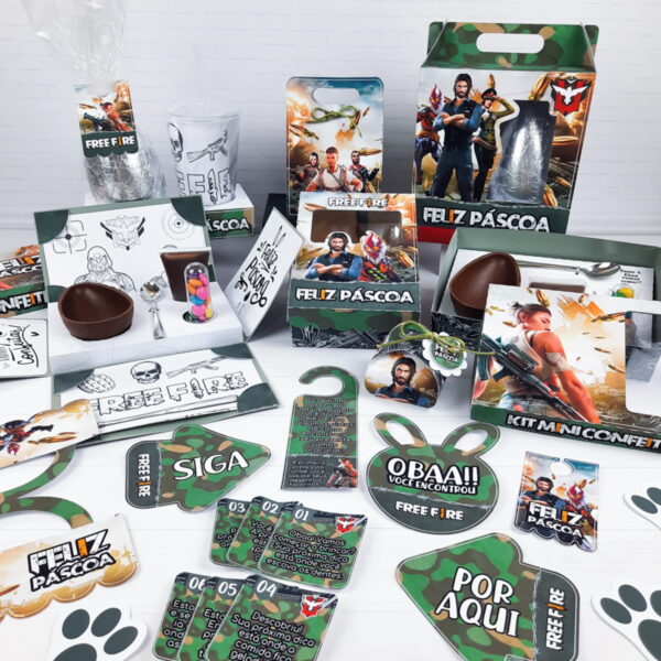 kit pascoa free fire arquivo digital pascoa free fire