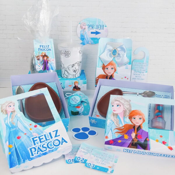 kit pascoa frozen arquivo digital scrapbook