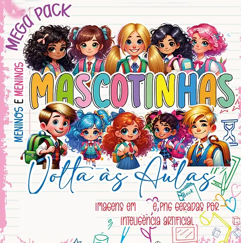 Kit Personalizado Mascotes Png Para Volta As Aulas Criativa 2
