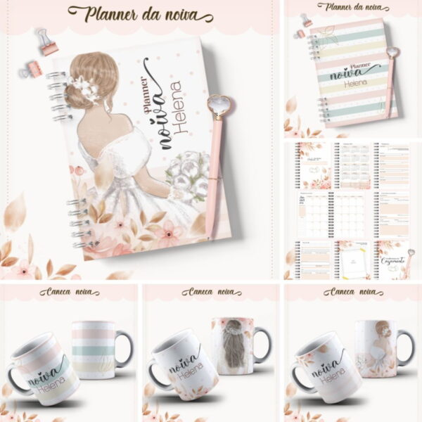 kit planner da noiva arquivo digital casamento planejamento