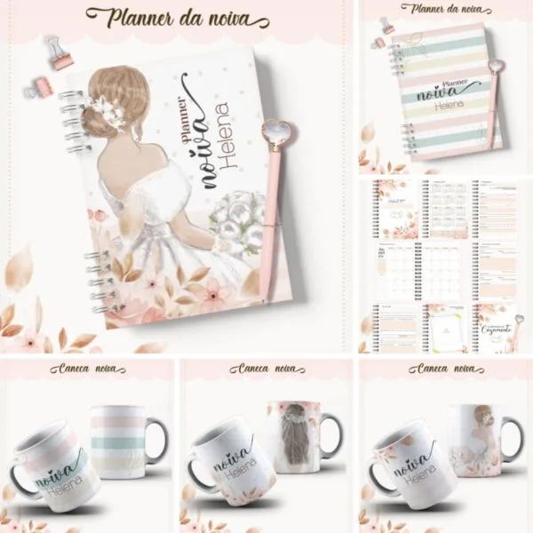 kit planner da noiva arquivo digital casamento planejamento