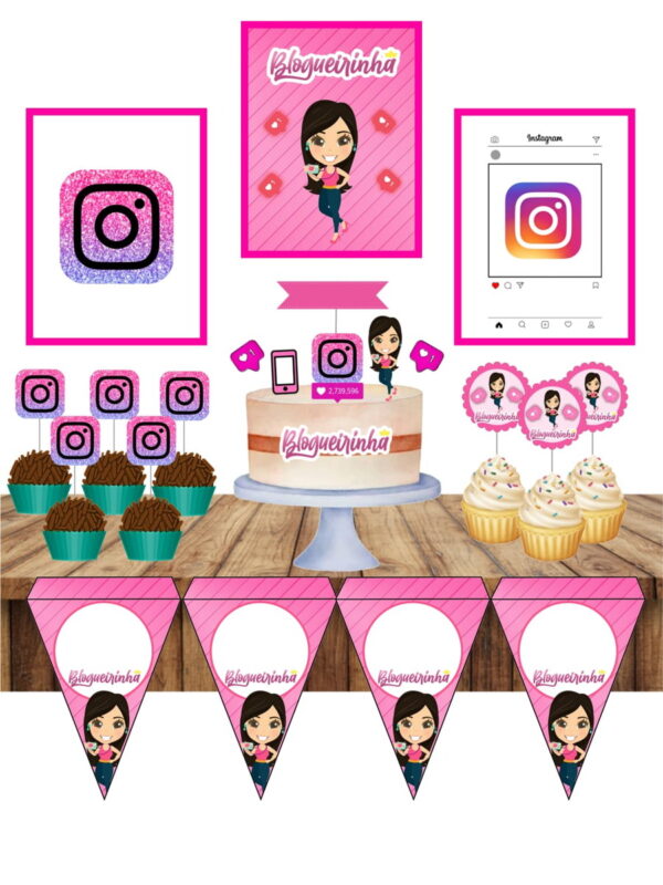 kit so um bolinho blogueirinha arquivo digital papelaria