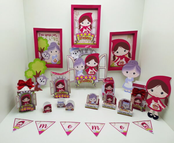 kit so um bolinho chapeuzinho vermelho arquivo digital personalizacao