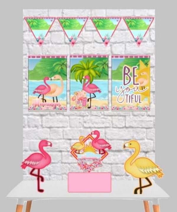 kit so um bolinho flamingo arquivo digital montagem 1