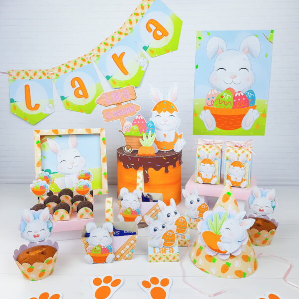 kit so um bolinho pascoa menina arquivo digital papel e scrapbook