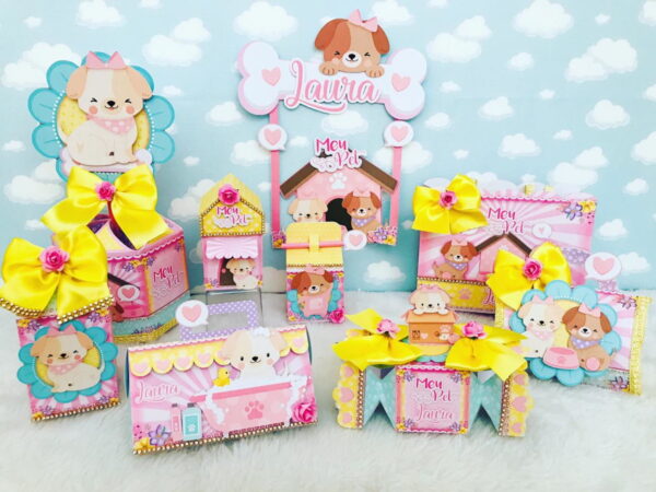 kit so um bolinho pets menina arquivo digital papelaria personalizada
