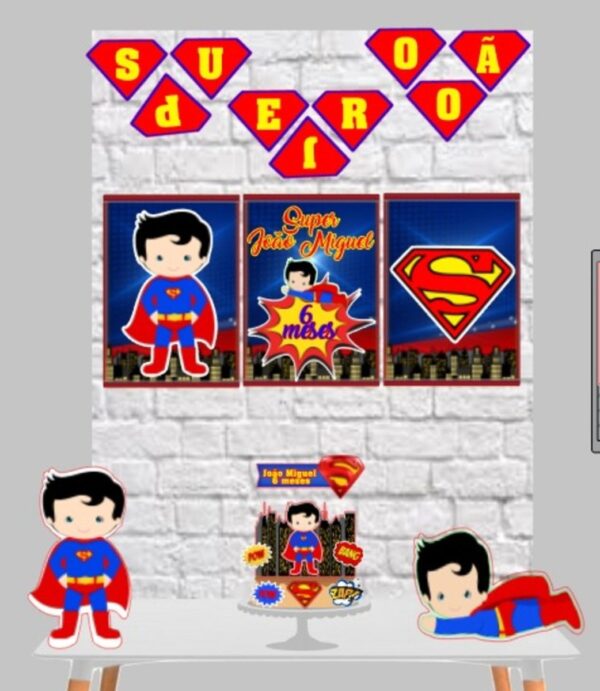 kit so um bolinho superman arquivo digital impressao