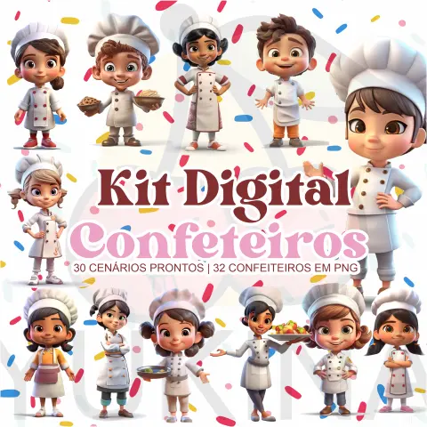 Kit Tematico De Cozinha Em Png Para Papelaria Diy