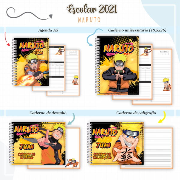 kit volta as aulas naruto arquivo digital naruto