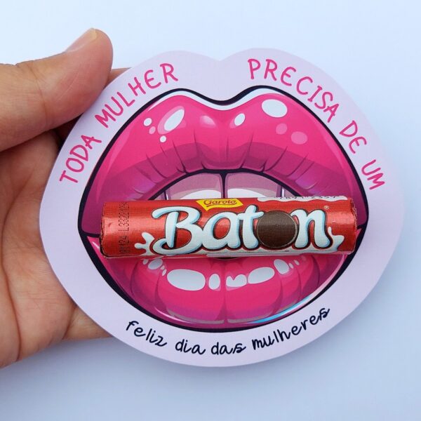 Lembrancinha Boca Baton Chocolate Dia das Mulheres - Imagem 3