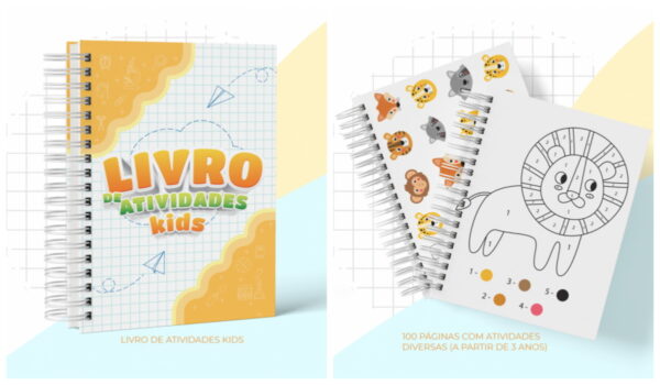 livro atividades kids desenhos