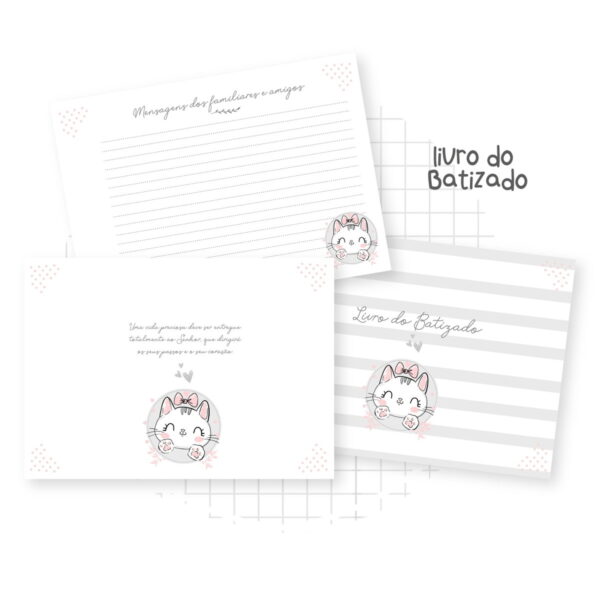 Livro Batizado Gatinha - Arquivo Digital - Imagem 2
