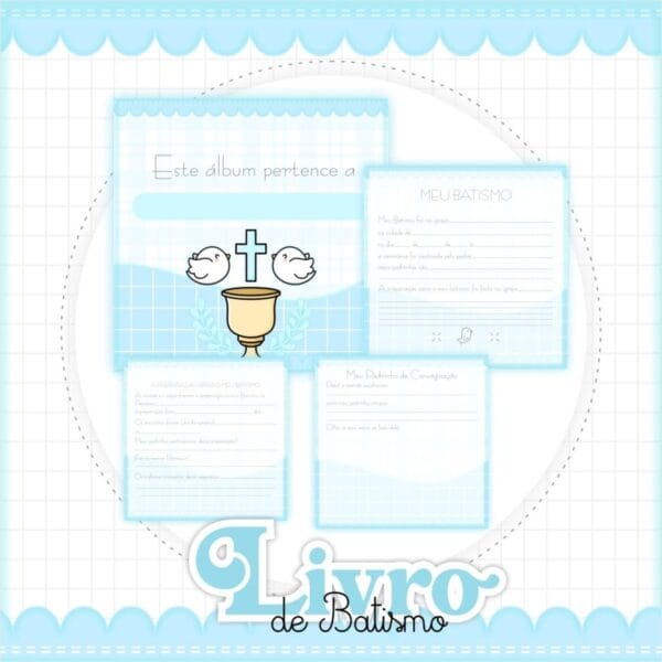 Livro Batizado Menino - Arquivo Digital - Imagem 2