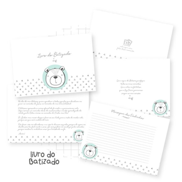 Livro Batizado Urso Escandinavo - Arquivo Digital - Imagem 2