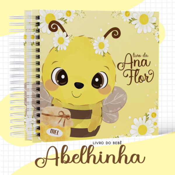 livro bebe abelhinha arquivo digital papelaria personalizada