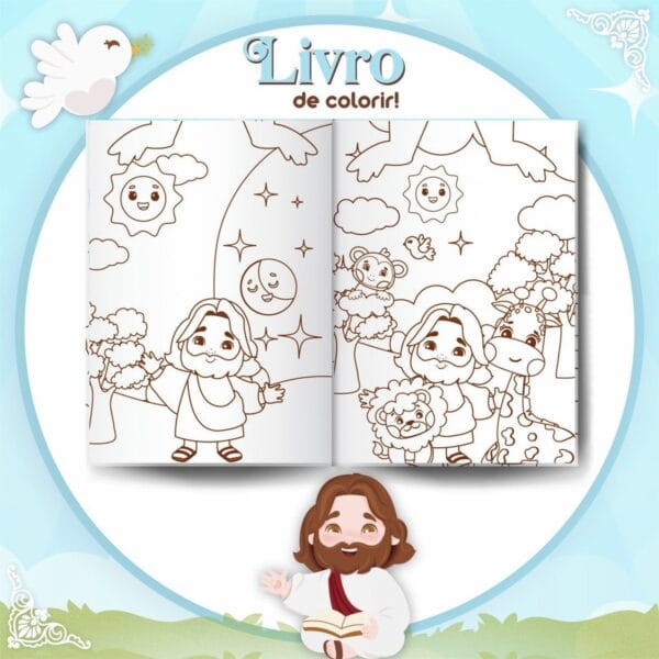 Livro Colorir Religioso Infantil - Arquivo Digital - Imagem 2