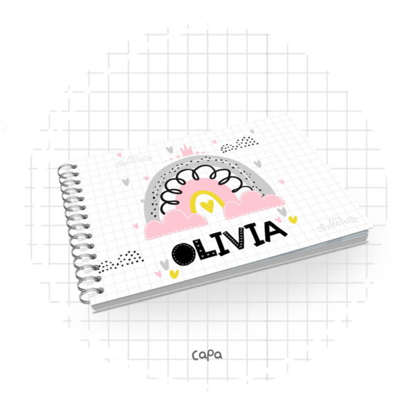 Livro de Assinaturas Arco Íris Menina - Arquivo Digital - Imagem 2