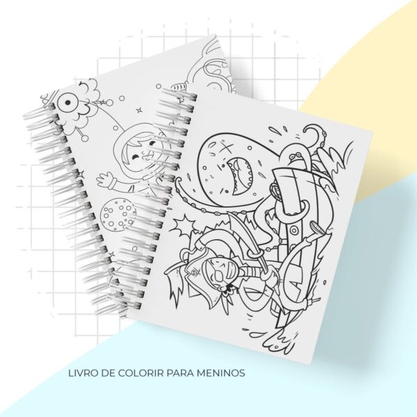 Livro de Colorir Menino - Arquivo Digital - Imagem 2