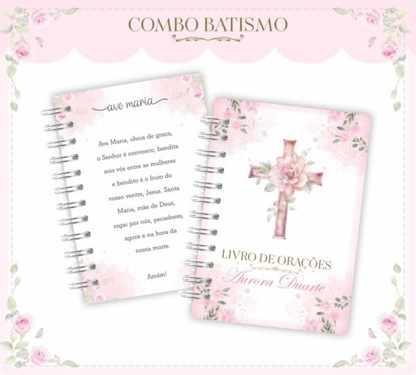 Livro de Orações A6 Menina - Arquivo Digital