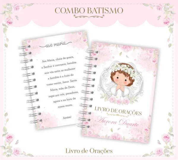 Livro de Orações A6 Menina - Arquivo Digital