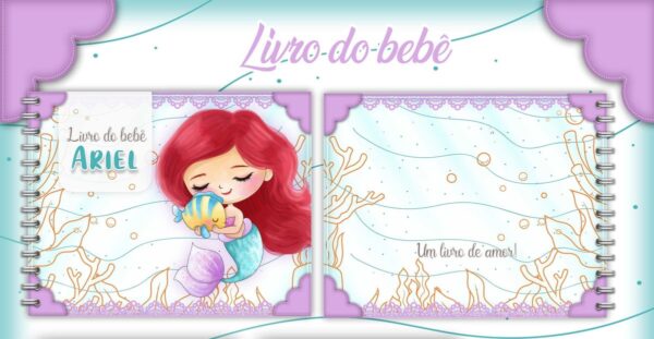 livro do bebe a pequena sereia ariel arquivo digital crianca