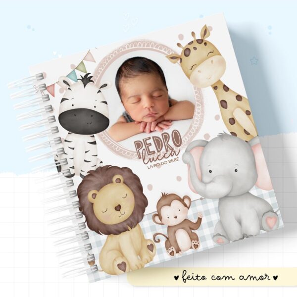 Livro do Bebê Animais Cute Menino - Arquivo Digital - Imagem 2